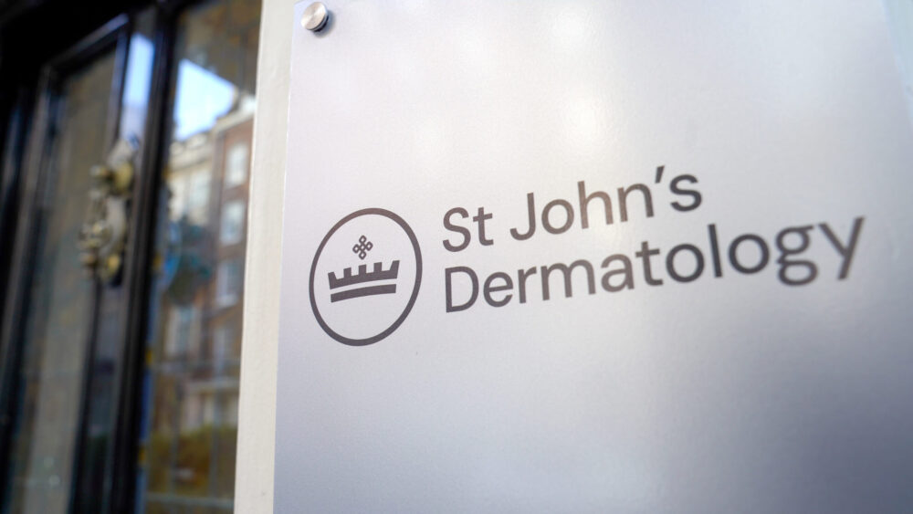 St John's Dermatology sign at 79 Wimpole Street